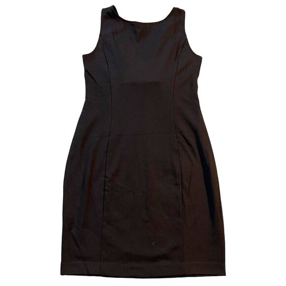 Daisy Fuentes Womens Sheath Dress V Neck Sleeveless Classic Sexy Black Large - Picture 6 of 9